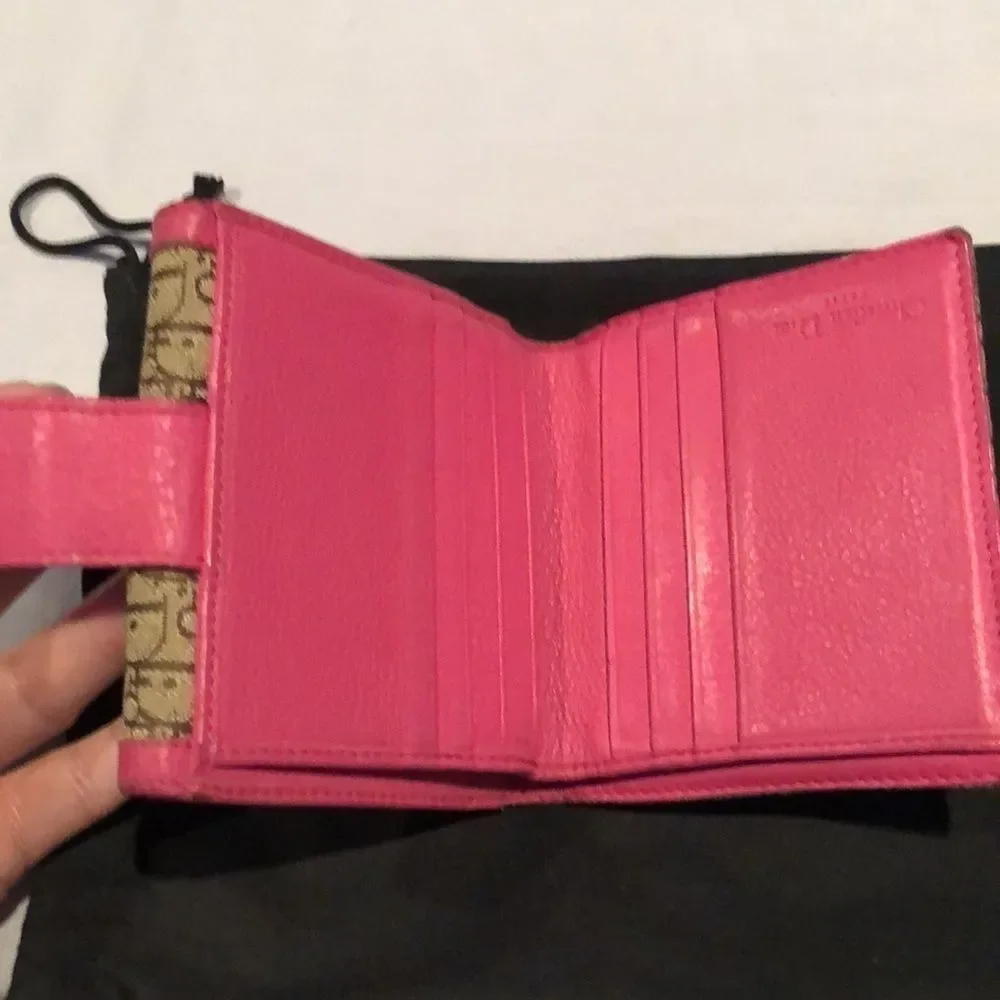Dior Brown and Pink Compact Wallet